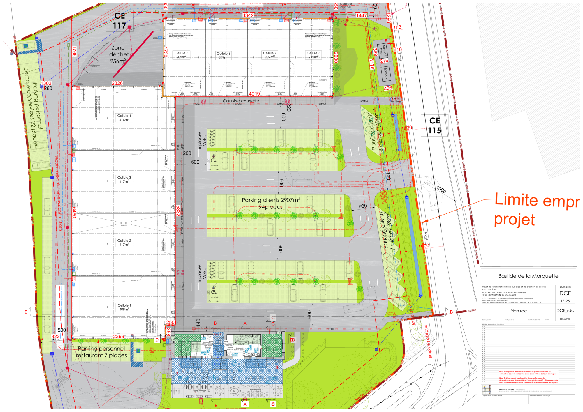 Plan RDC – Locaux disponibles 2026